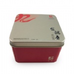 Square shaped tea tin box