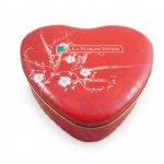 Heart shaped chocolate tin box